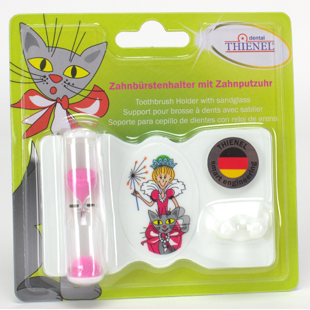 Zahnbüstenhalter Fee mit Zahnpuzuhr, Stück