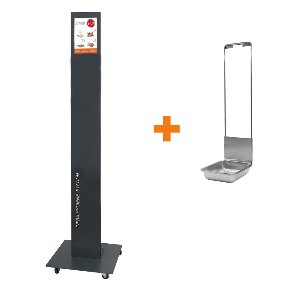 Infra Hygienestation mit Rollen, ohne Spender, Stück