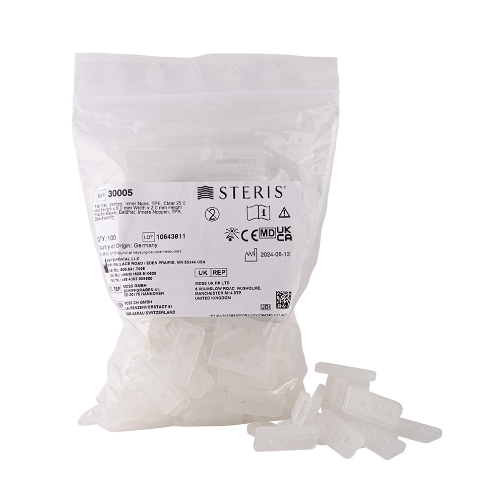 Präzisionsschutzkappe flach gelocht 2 x 9 x 25 mm natur, 100 Stück