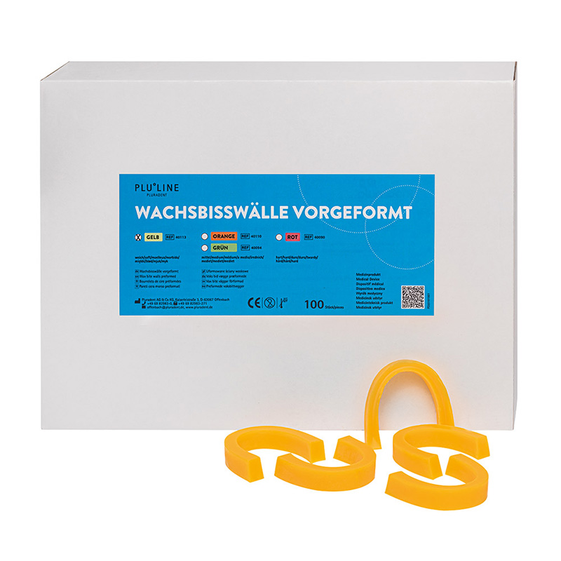 PLULINE Wachsbißwälle hart rosa, 100 Stück