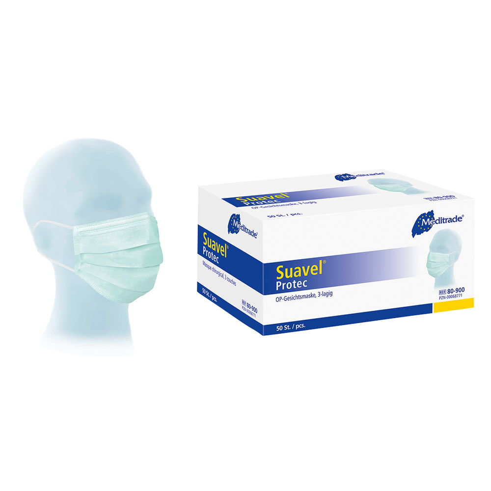 Mundschutz grün Protec Eco Typ II, 50 Stück