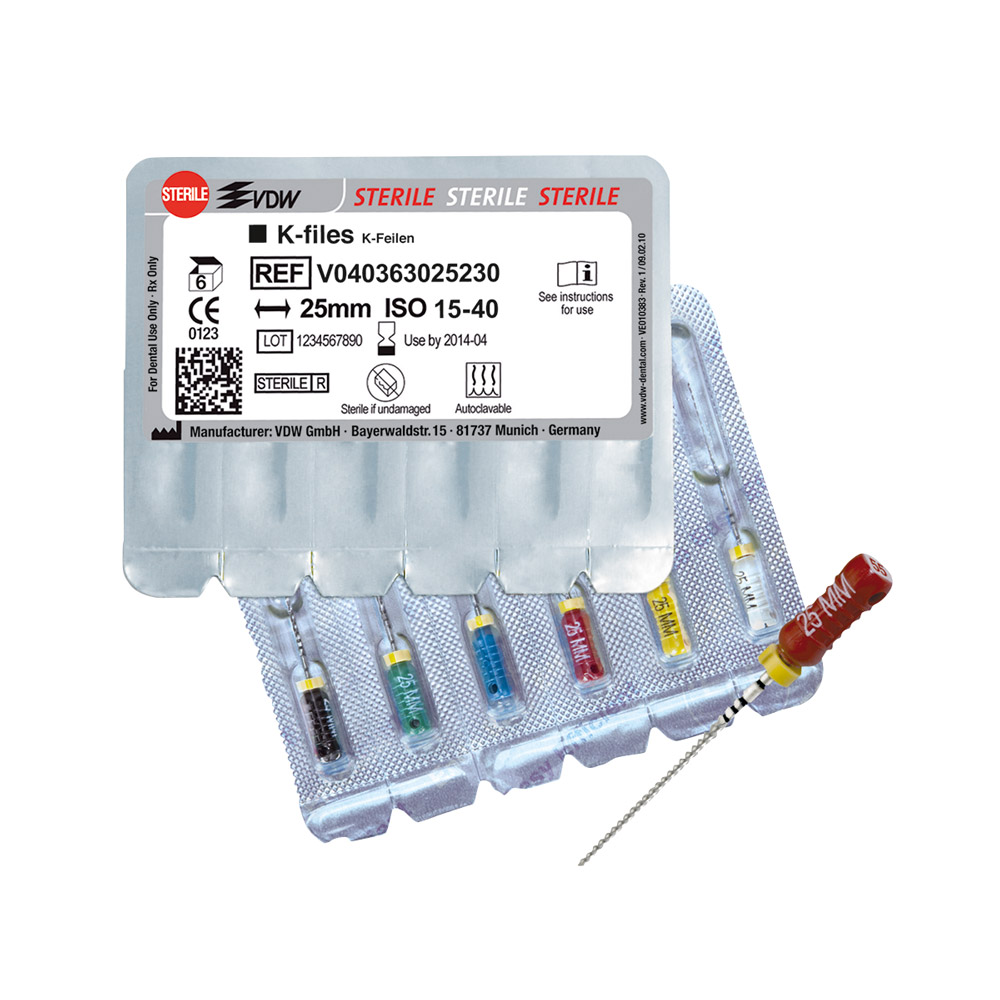 K-Feilen 63/ 10 25 mm steril, 6 Stück