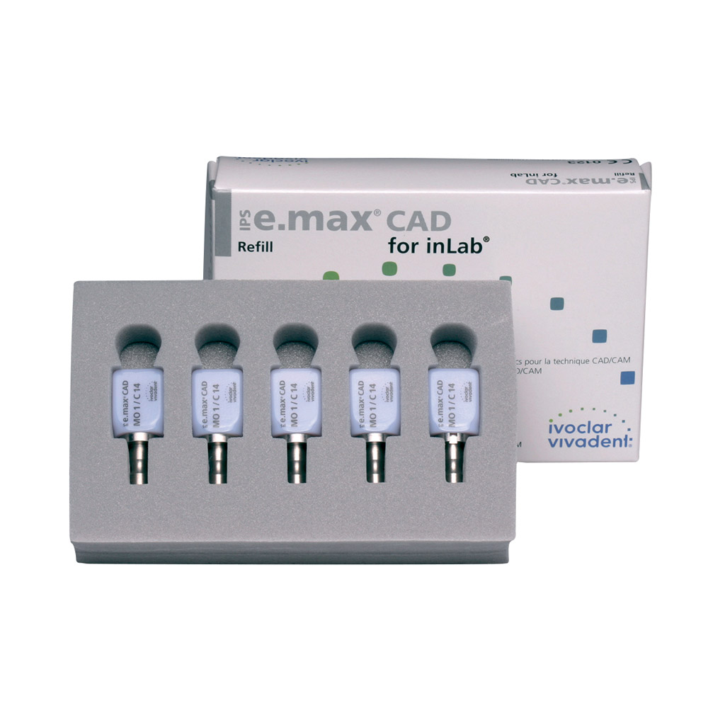 IPS e.max CAD Cerec/Inlab MO 0 C14, 5 Stück
