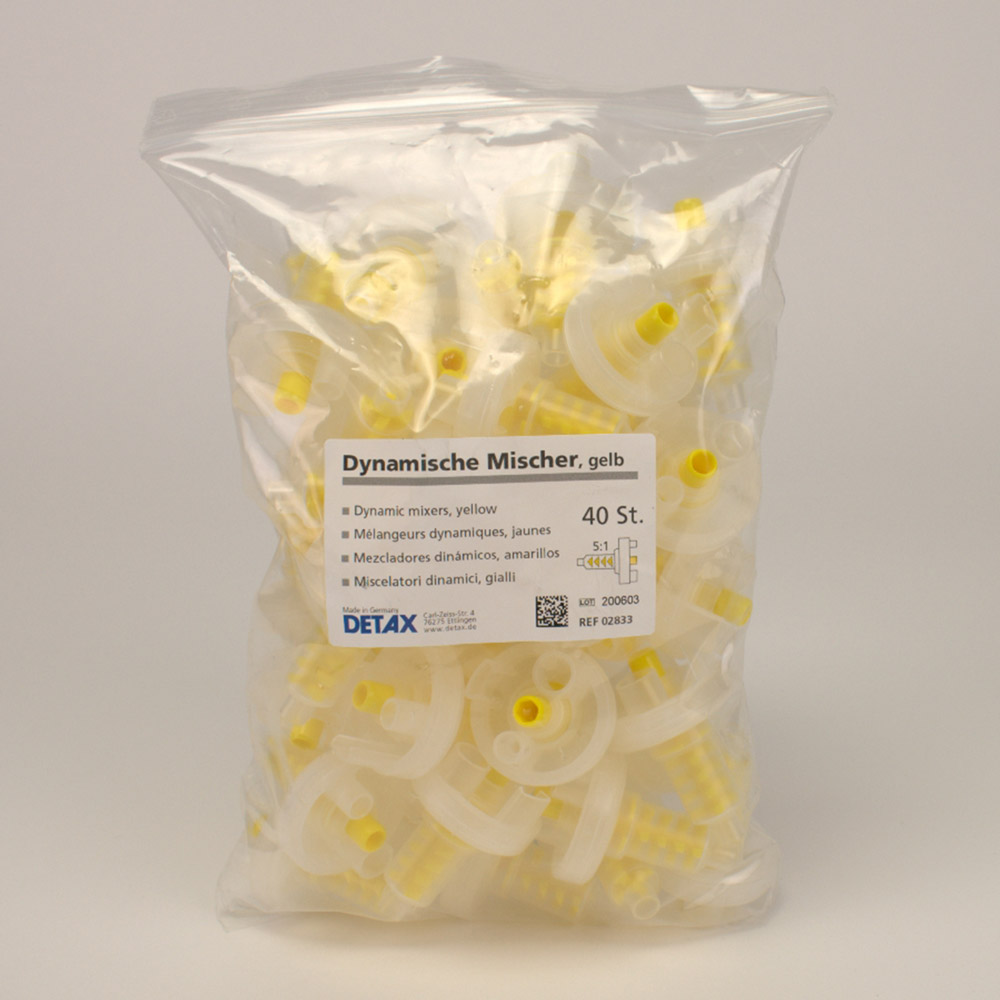 Dynamische Mischer gelb Detax, 40 Stück