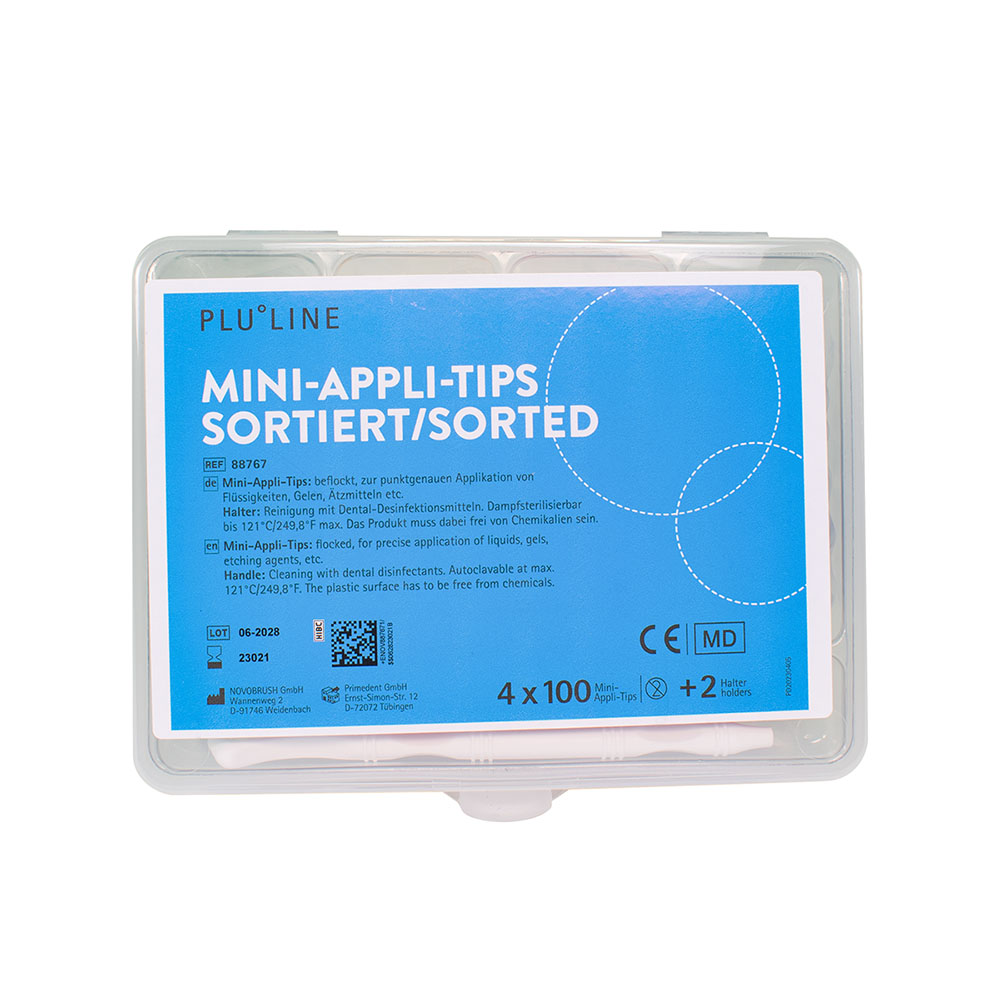 PLULINE Mini-Appli-Tips sortiert mit Halter, 400 Stück