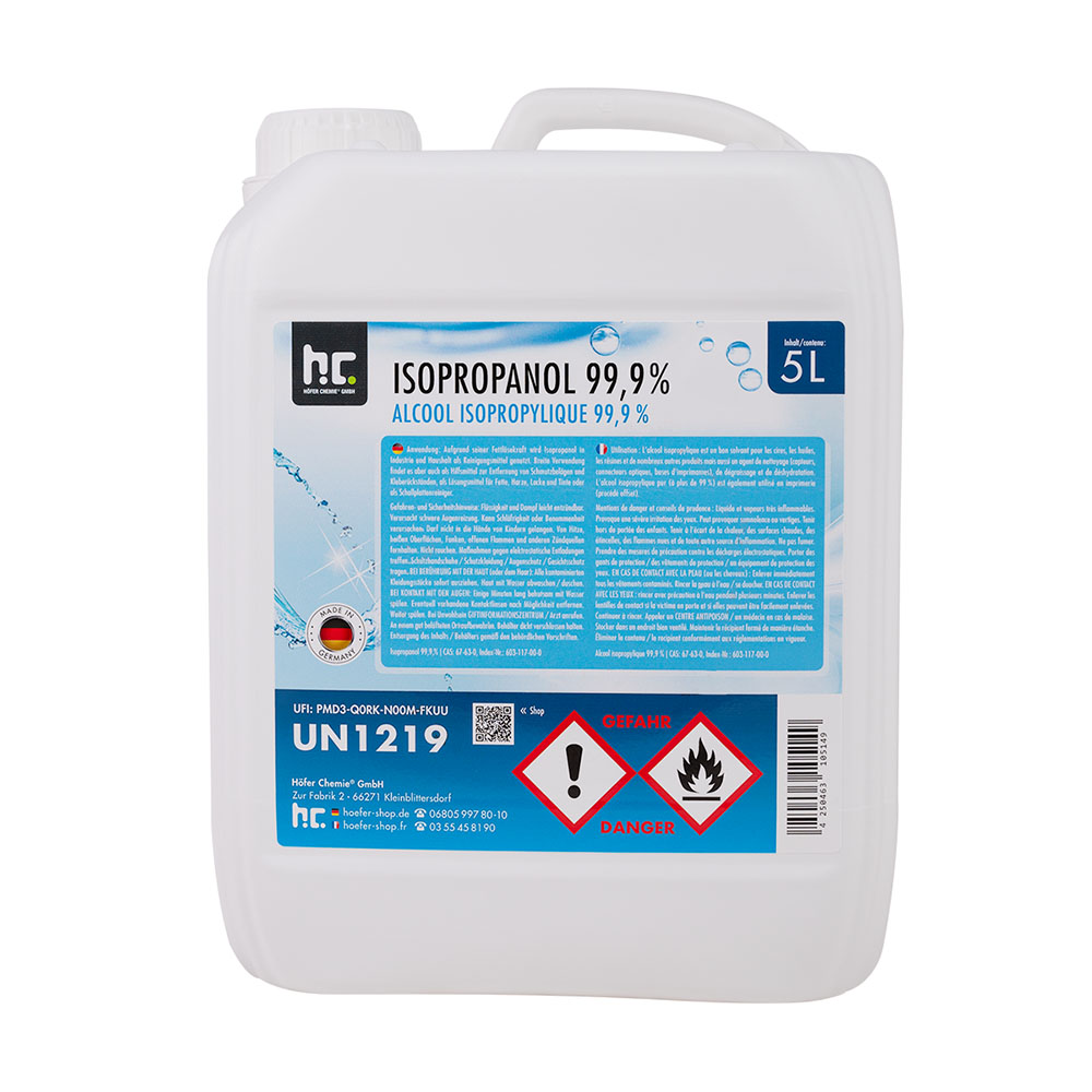 Isopropanol 99,9% 5L Kanister