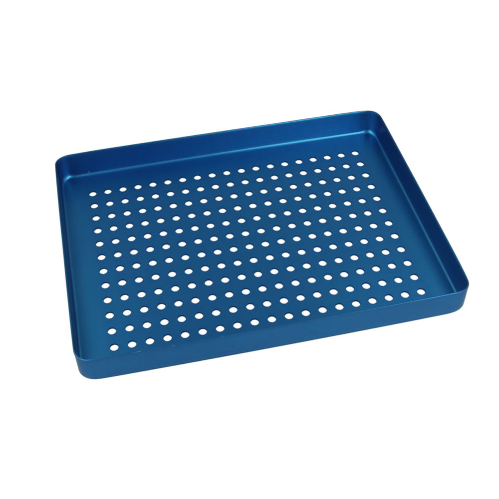 Tray Alu-Boden gelocht mini 18 x 14 cm blau, Stück