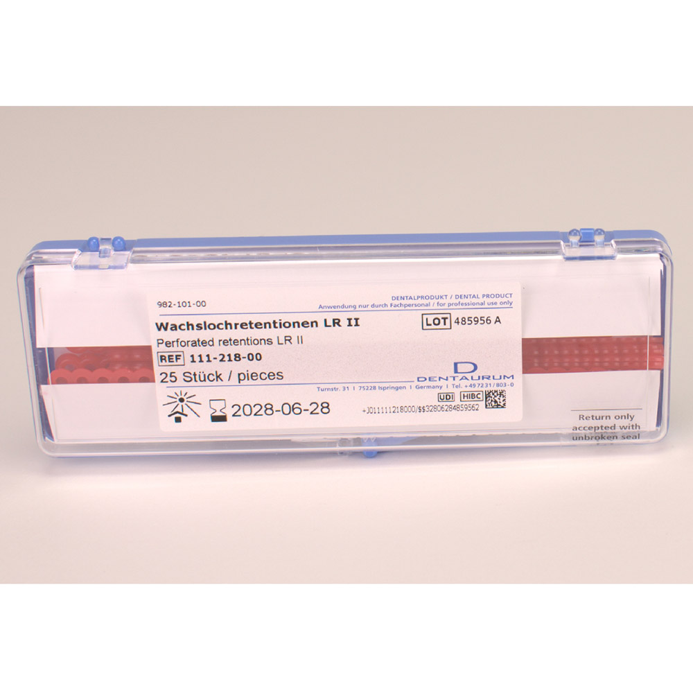Wachslochretentionen LR2, 25 Stück