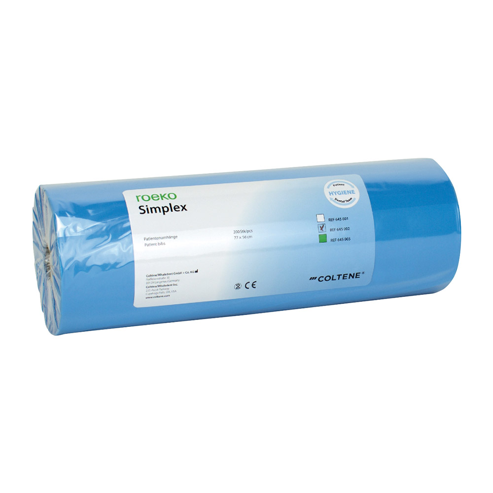 Simplex Patientenumhang blau, 200 Stück Rolle