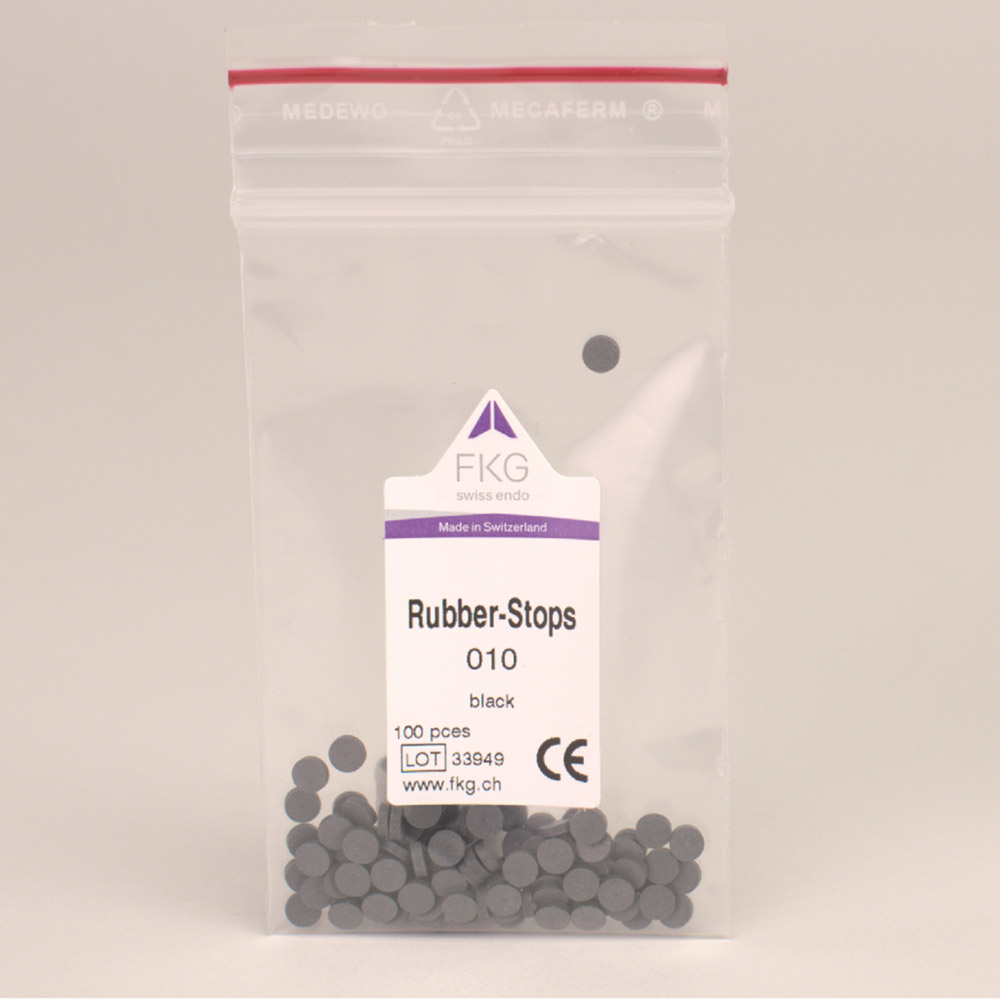Silikonstopper FKG schwarz, 100 Stück