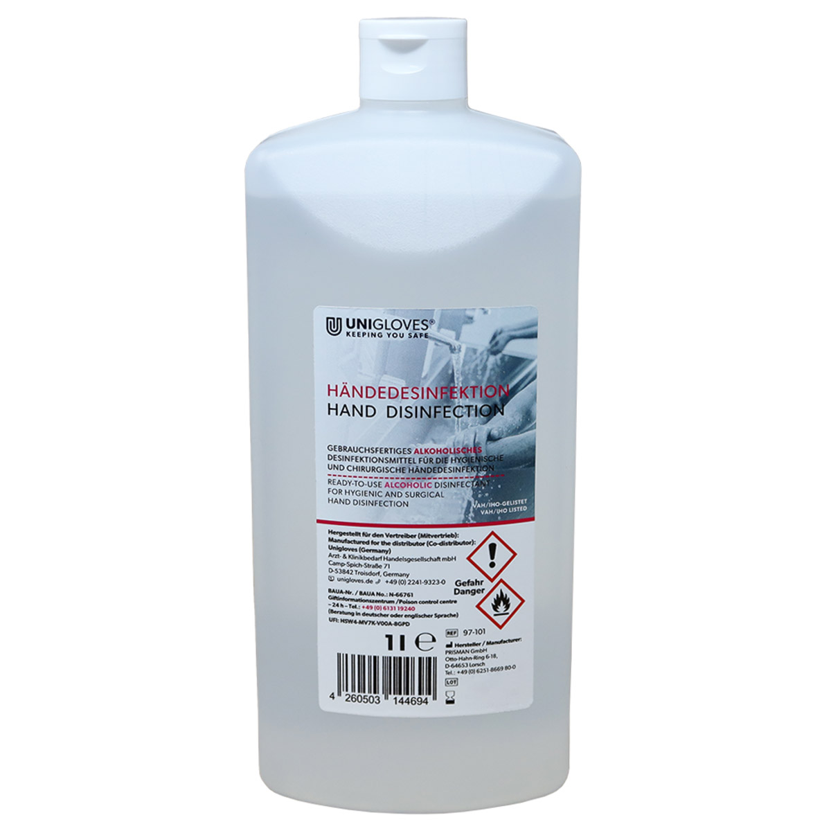 Unigloves Händedesinfektion 1 L Flasche