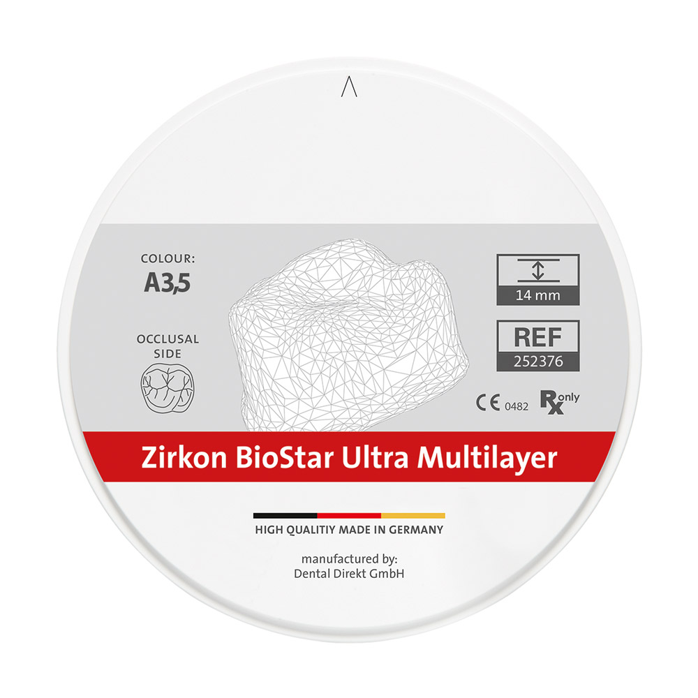 Zirkon BioStar Ultra Multilayer A3,5 98,5 x 18 mm, Stück