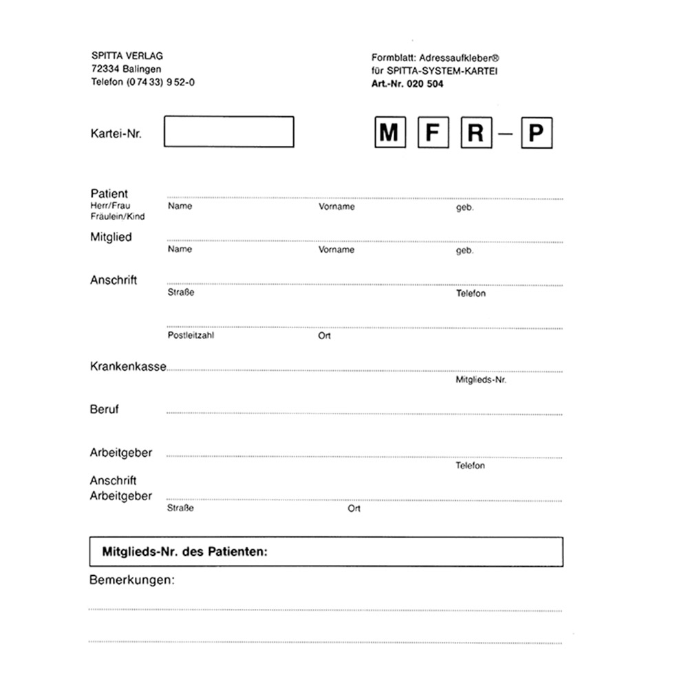 Anschriftenblatt A5 Kartei selbstklebend 142 x 115 mm weiß, Block