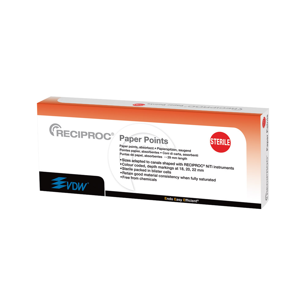 Reciproc Papierspitzen R50 steril, 144 Stück