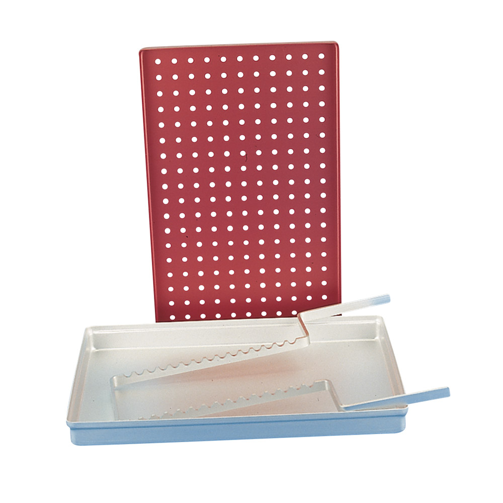 Tray Deckel Alu gelocht 28 x 18 x 2,5 cm silber, Stück