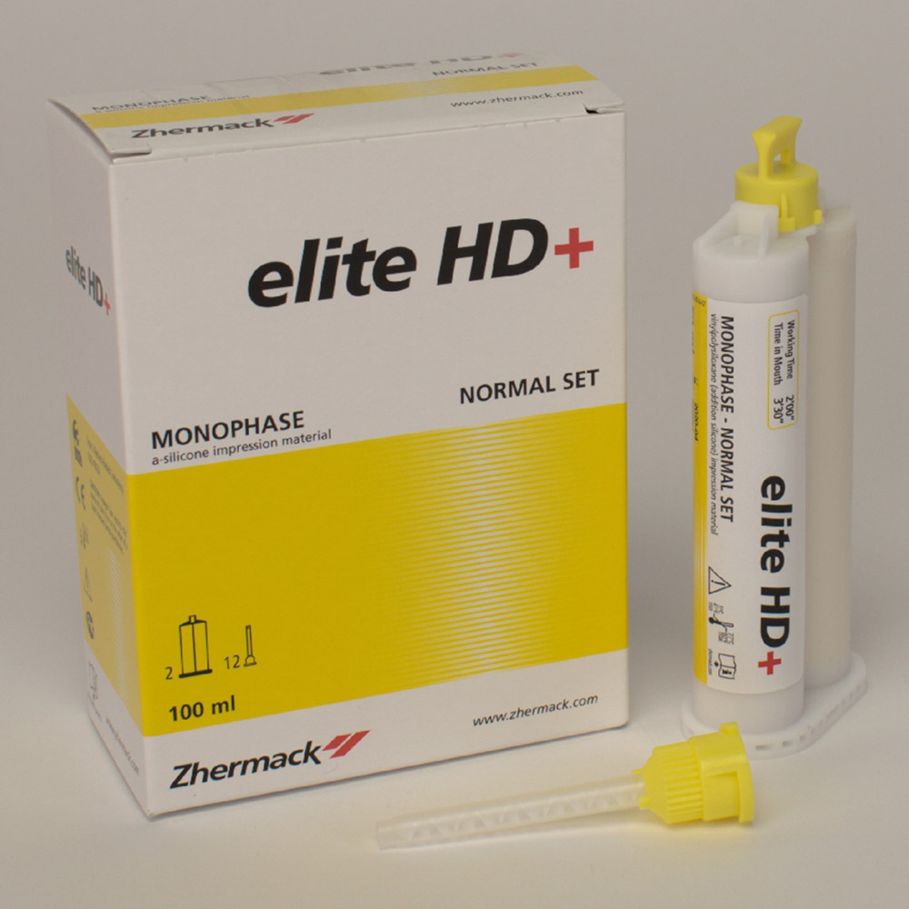 Elite HD+ Monophase normalhärtend, 2 x 50 ml Kartusche, 12 Mixing Tips