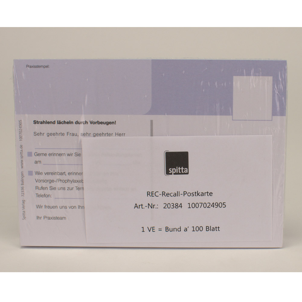 Recallkarten mit Eindruck A6 blau, 100 Stück