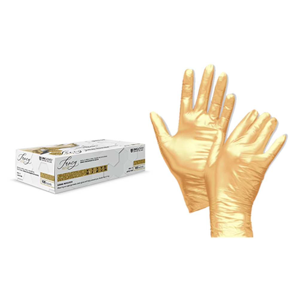 Fancy gold Nitril Handschuhe puderfrei Gr. XS, 100 Stück