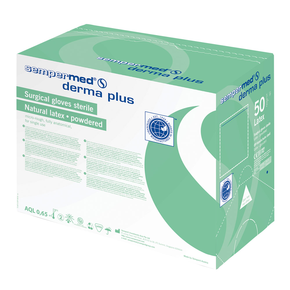 Sempermed Derma plus Handschuhe weiß Gr. 7,5, 50 Paar