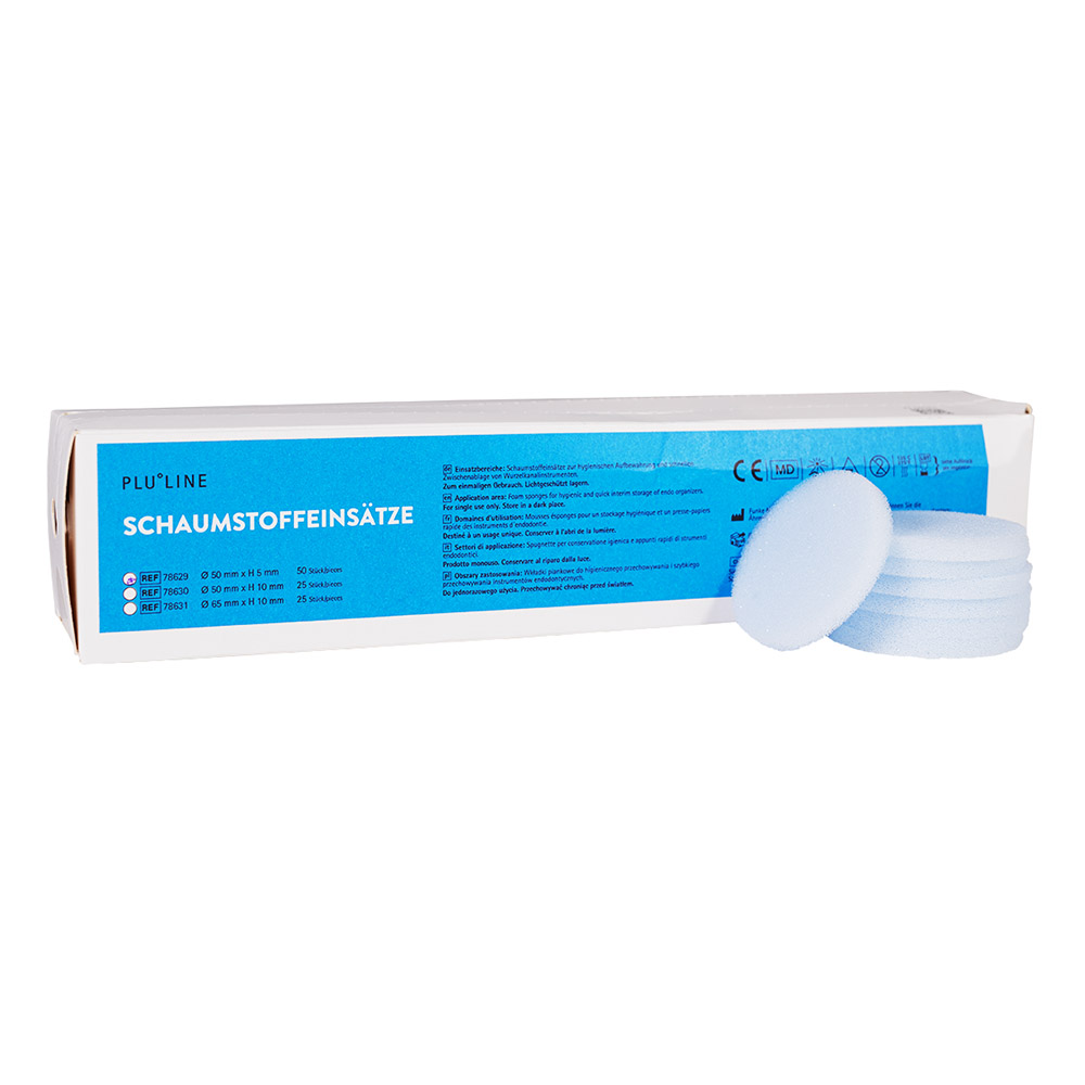 PLULINE Schaumstoffeinsätze 50 x 5 mm, 50 Stück