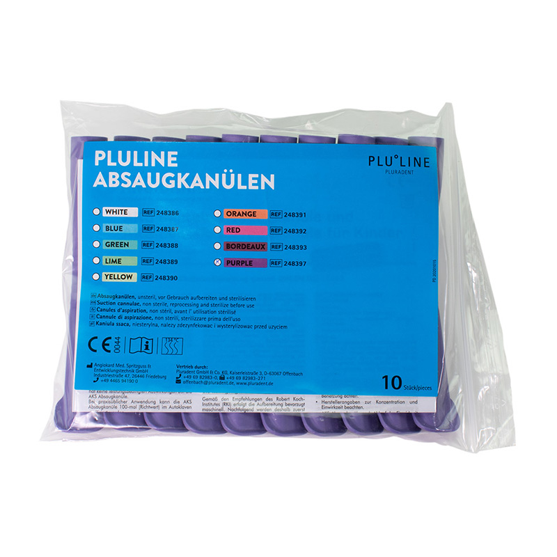 PLULINE Absaugkanülen purple, 10 Stück
