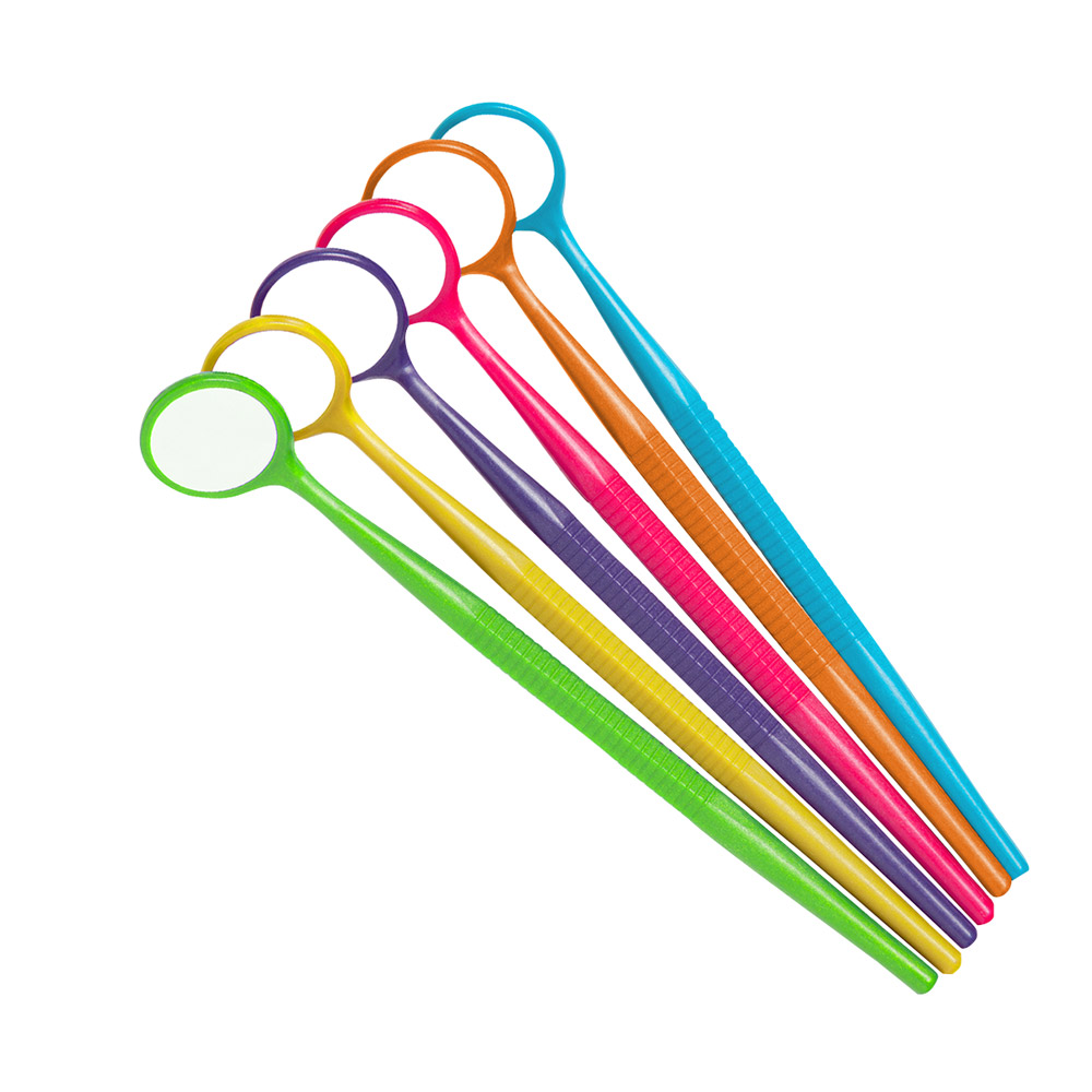 Mundspiegel Crystal-Clear #4 Neon-Sortiment, 12 Stück