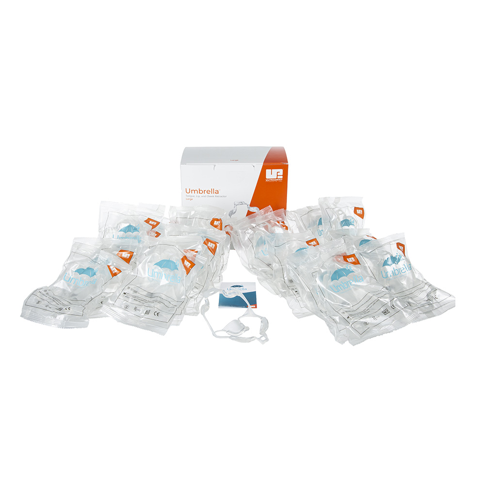 Umbrella Cheek Retractor groß klar, 20 Stück