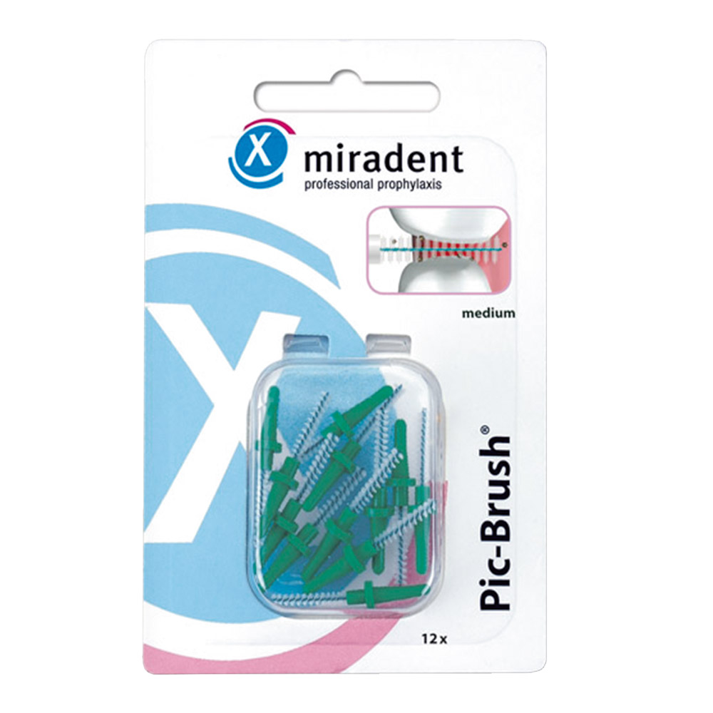 Pic Brush Ersatzbürsten grün, 12 Stück