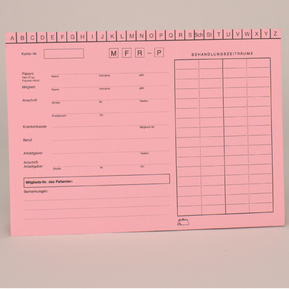 Karteikarte mit vorgedrucktem Adressfeld DIN A5 rosa, 200 Stück