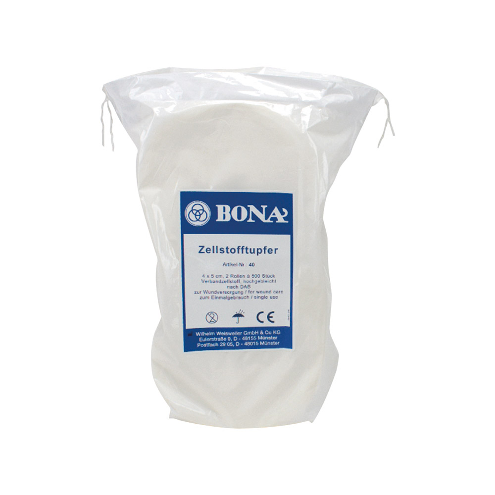 Bona Zellstofftupfer 4 x 5 cm, Rolle