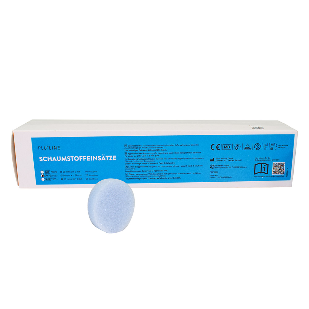 PLULINE Schaumstoffeinsätze 50 x 10 mm, 25 Stück