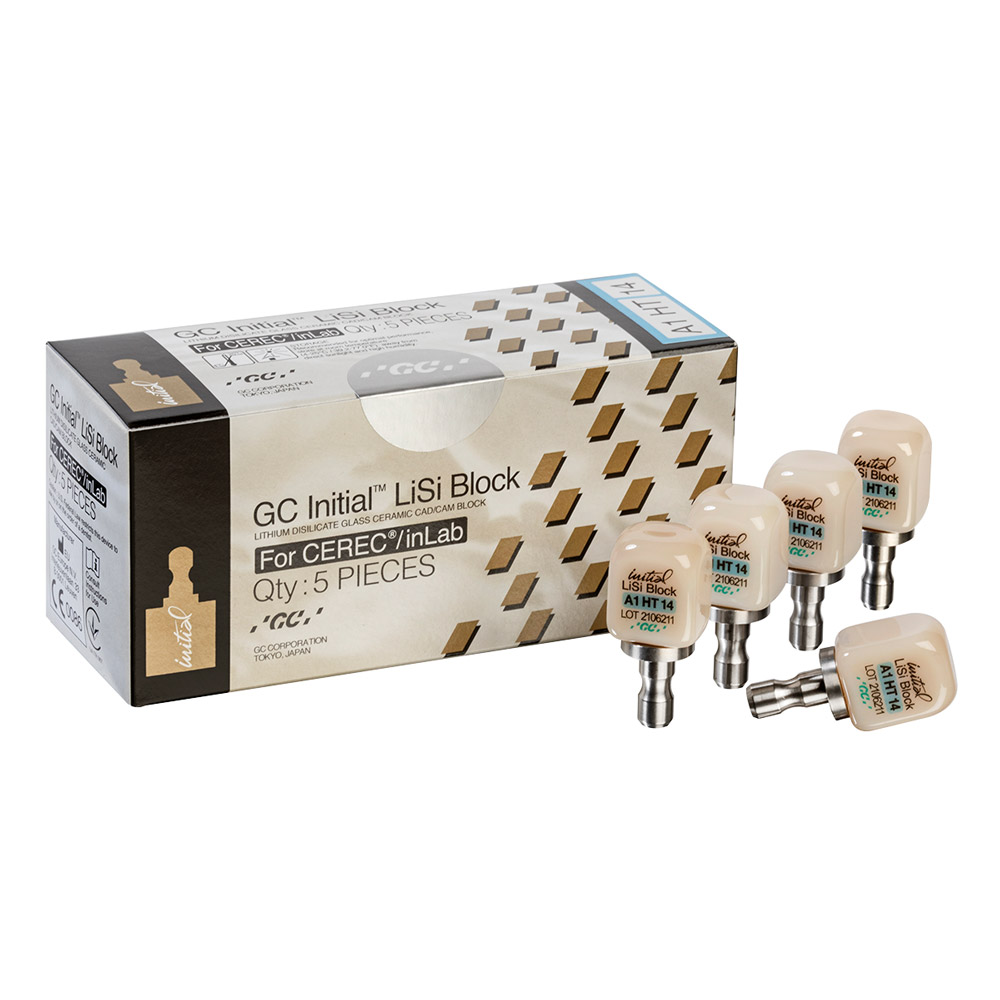 GC Initial LiSi Block CEREC 14 A1 HT, 5 Stück