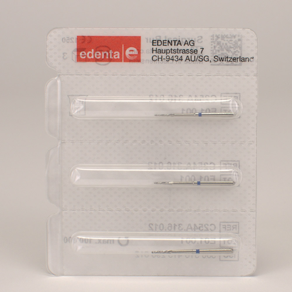 Chirurgische Fräse FGXL C254A 012, 3 Stück