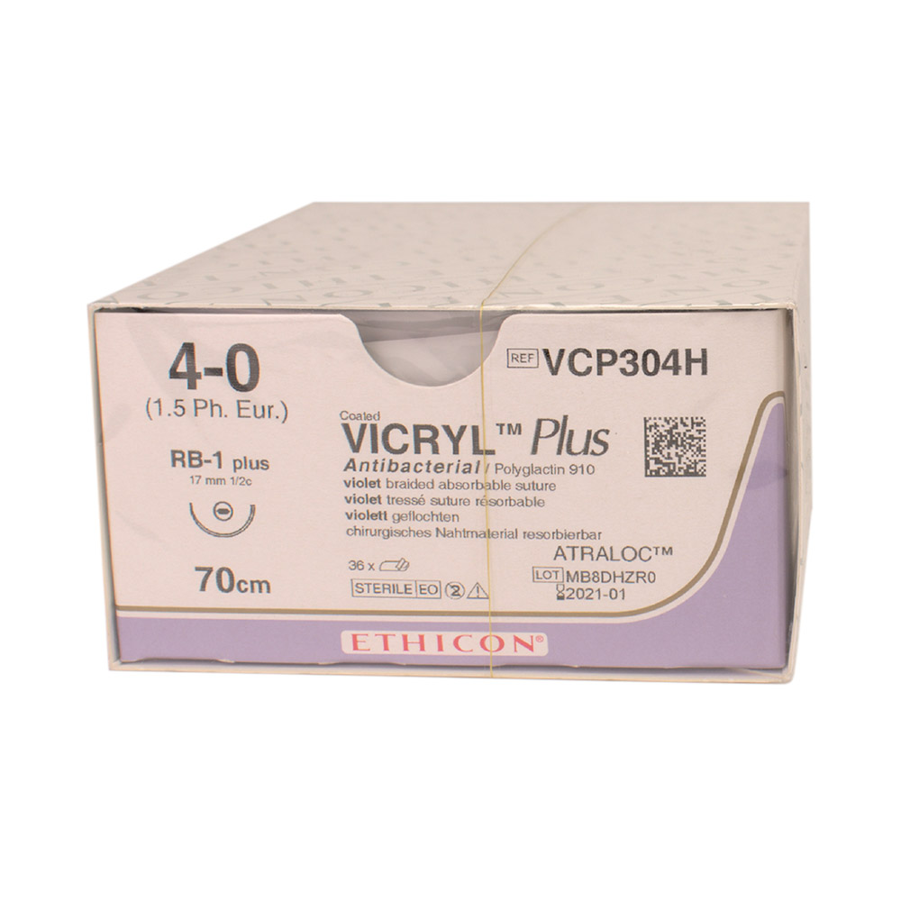 Vicryl Plus violett 4-0/EP1,5 FS2 45 cm, 36 Stück