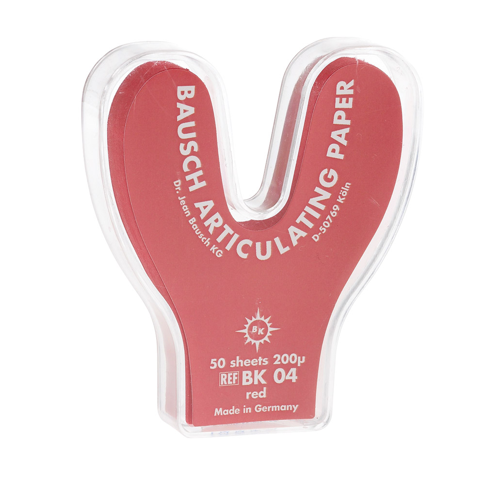 Artikulationspapier rot Hufeisenform BK 04, 50 Blatt