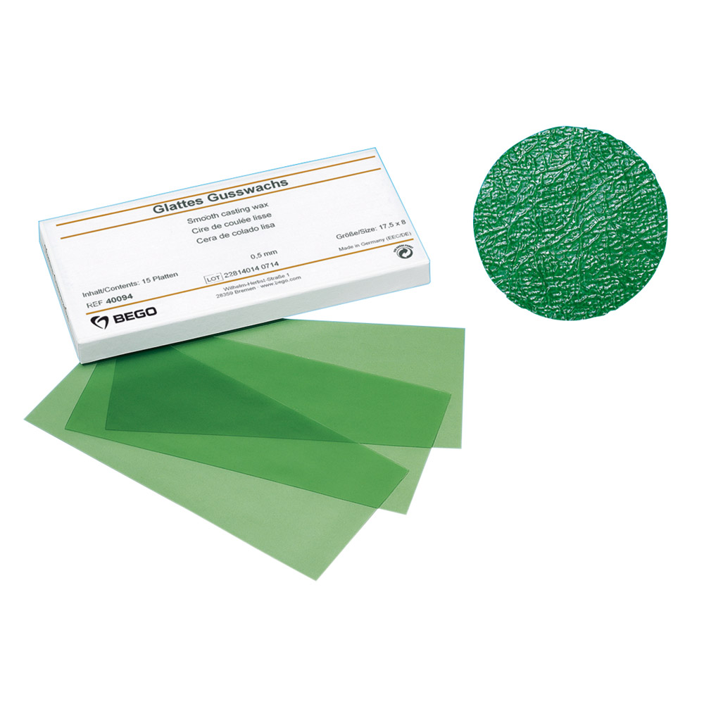 Gusswachs Platten grob genarbt 0,40 mm, 15 Stück