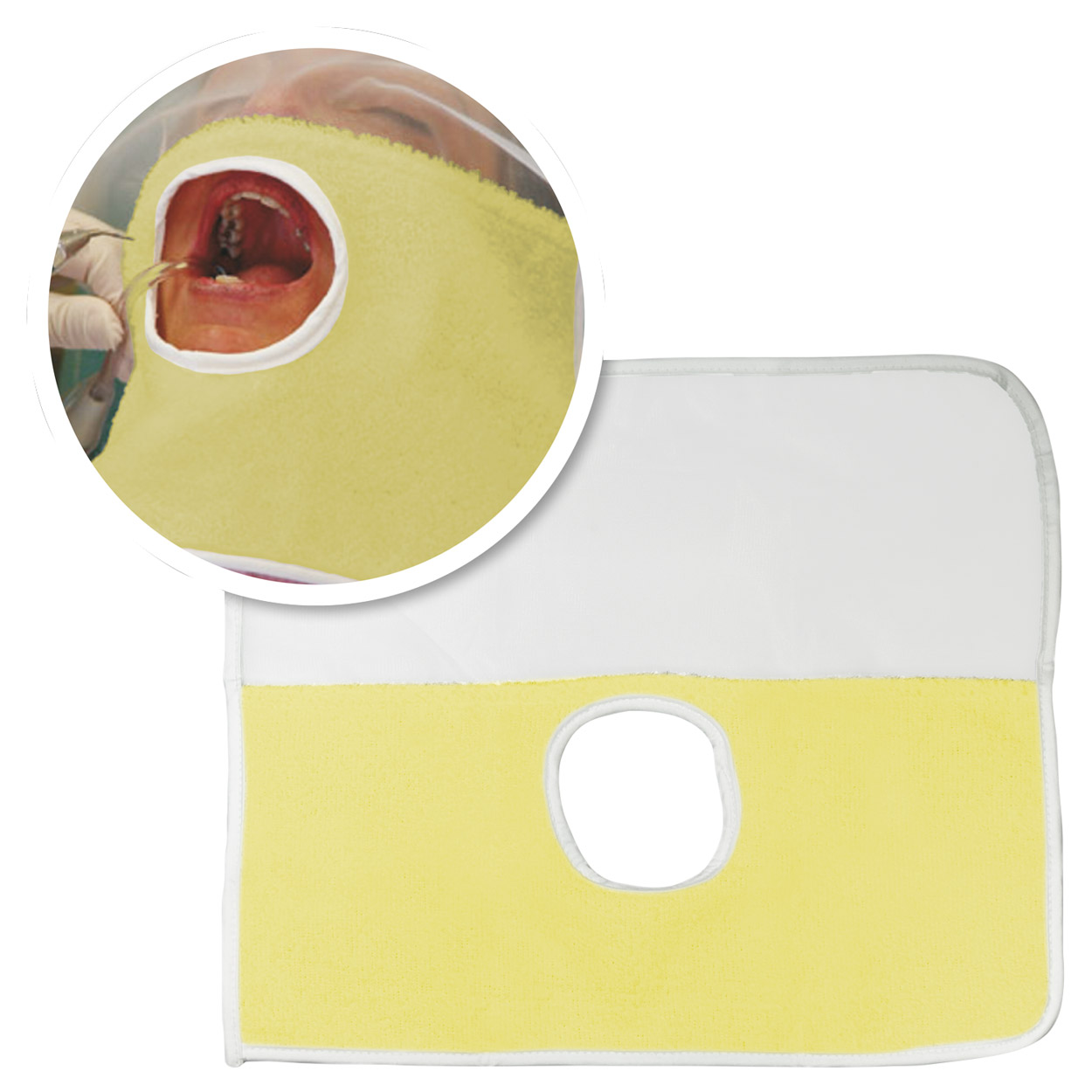 Gesichtsabdecktuch waschbar gelb, 12 Stück