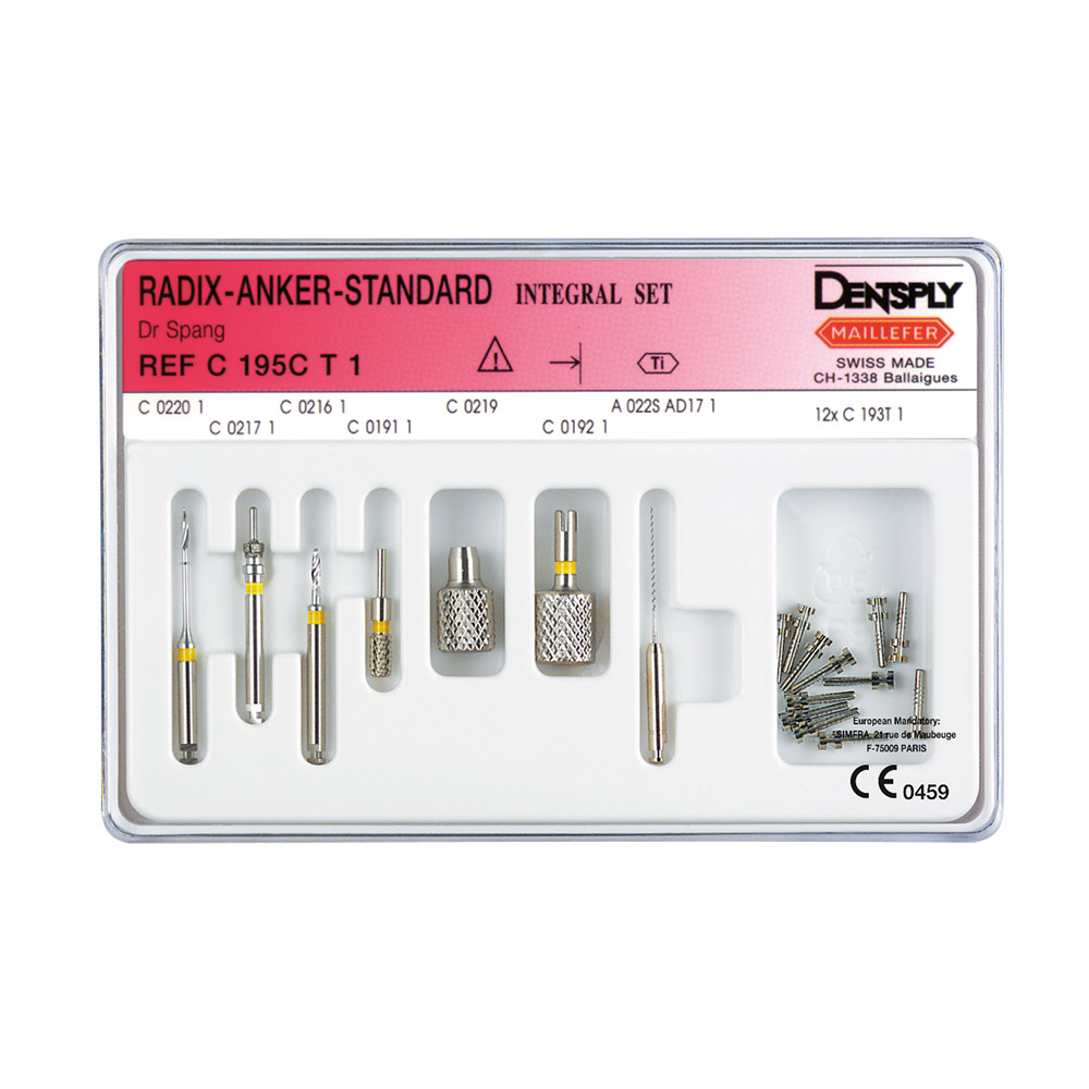 Radix Anker Standard Edelstahl 195C/2 rot, Integral Set