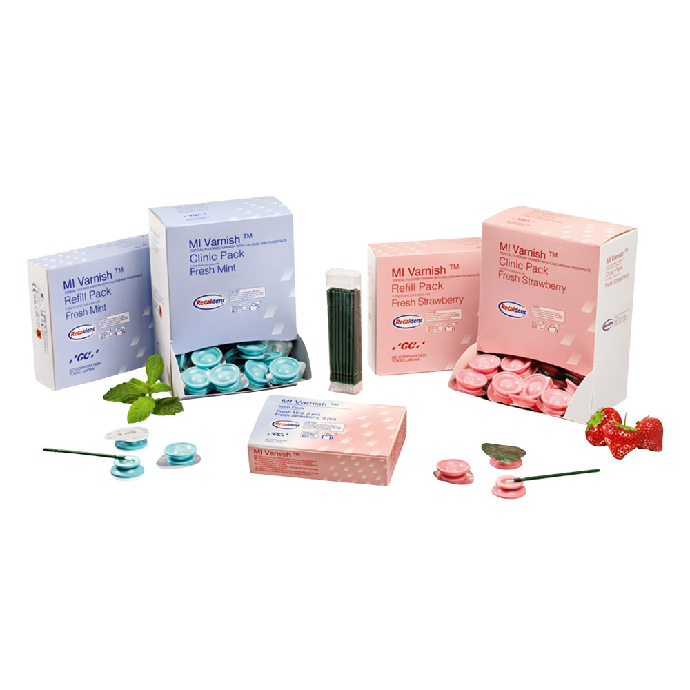 MI Varnish Strawberry, 100 x 0,4 ml + 100 Bürsten