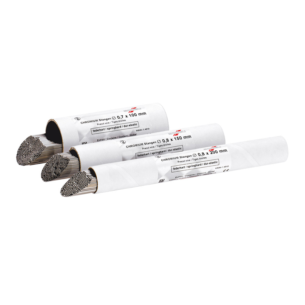 Chromium Draht federhart 0,80 mm 150 mm, 500 g