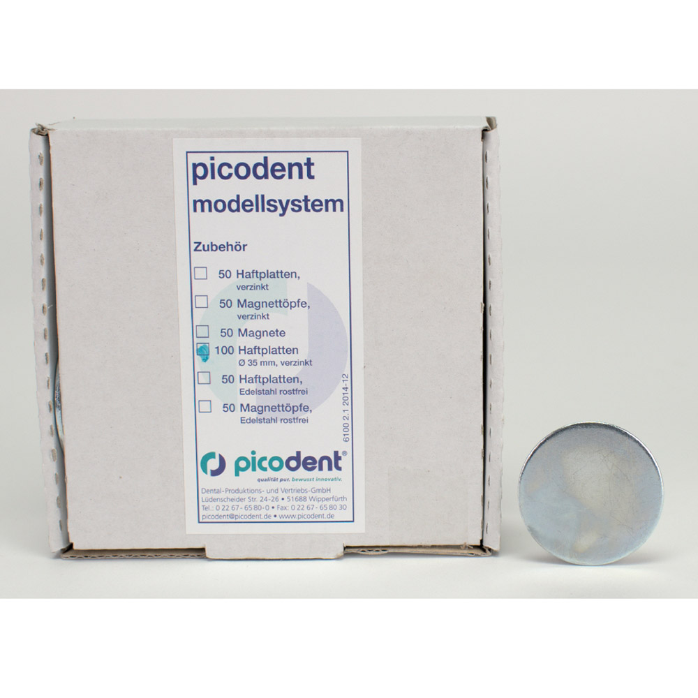 Haftplatten Picodent 3,5 cm, 100 Stück