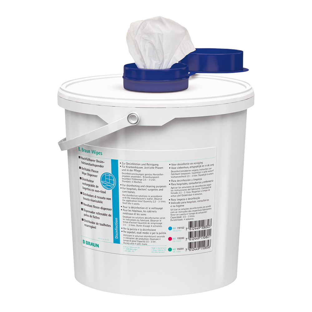 Wipes Spendersystem mit Deckel blau, Stück