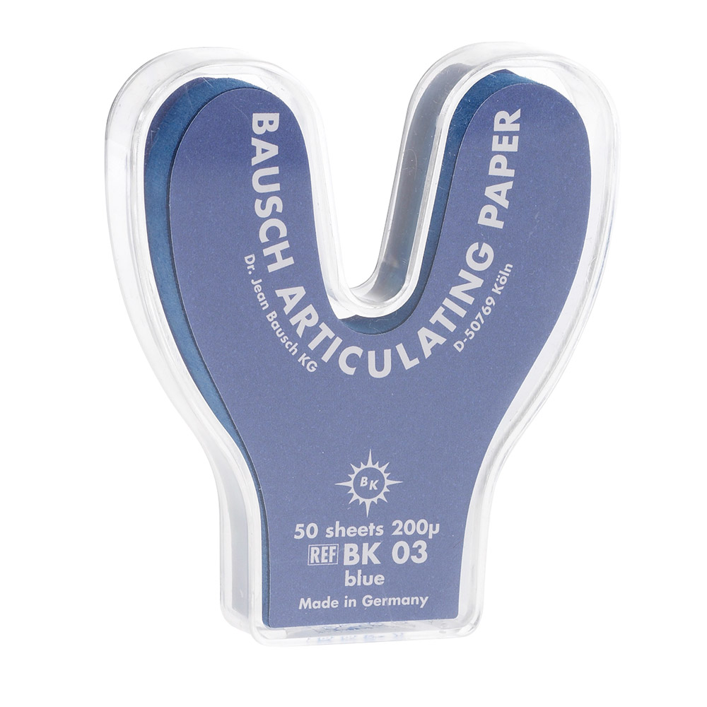 Artikulationspapier blau Hufeisenform BK 03, 50 Blatt
