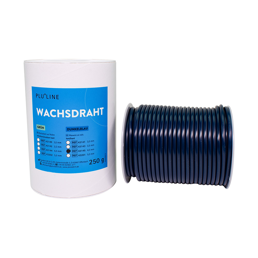 PLULINE Wachsdraht dunkelblau 4,00 mm, 250 g Rolle