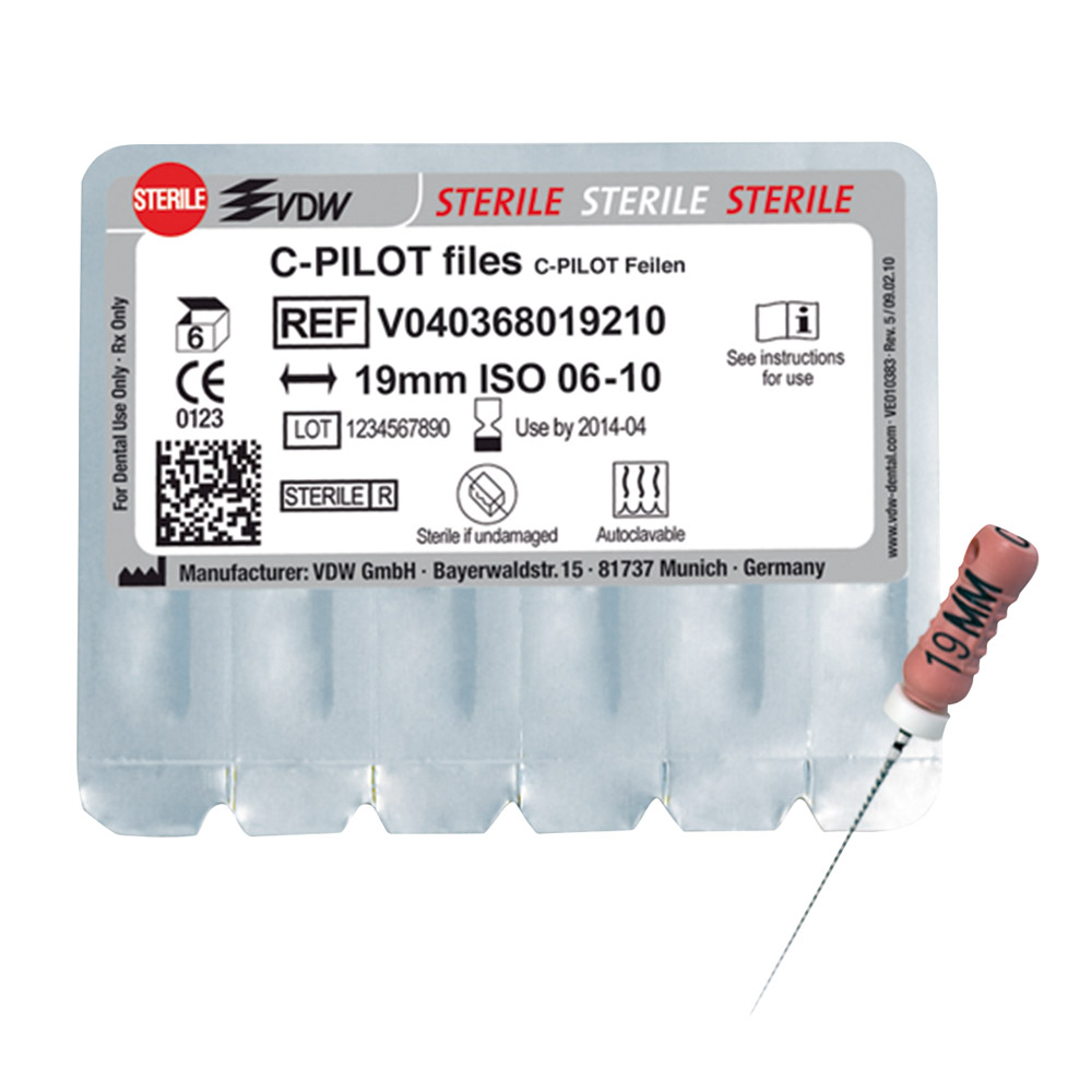 C-Pilot Feilen steril 16 mm, 6 Stück sortiert