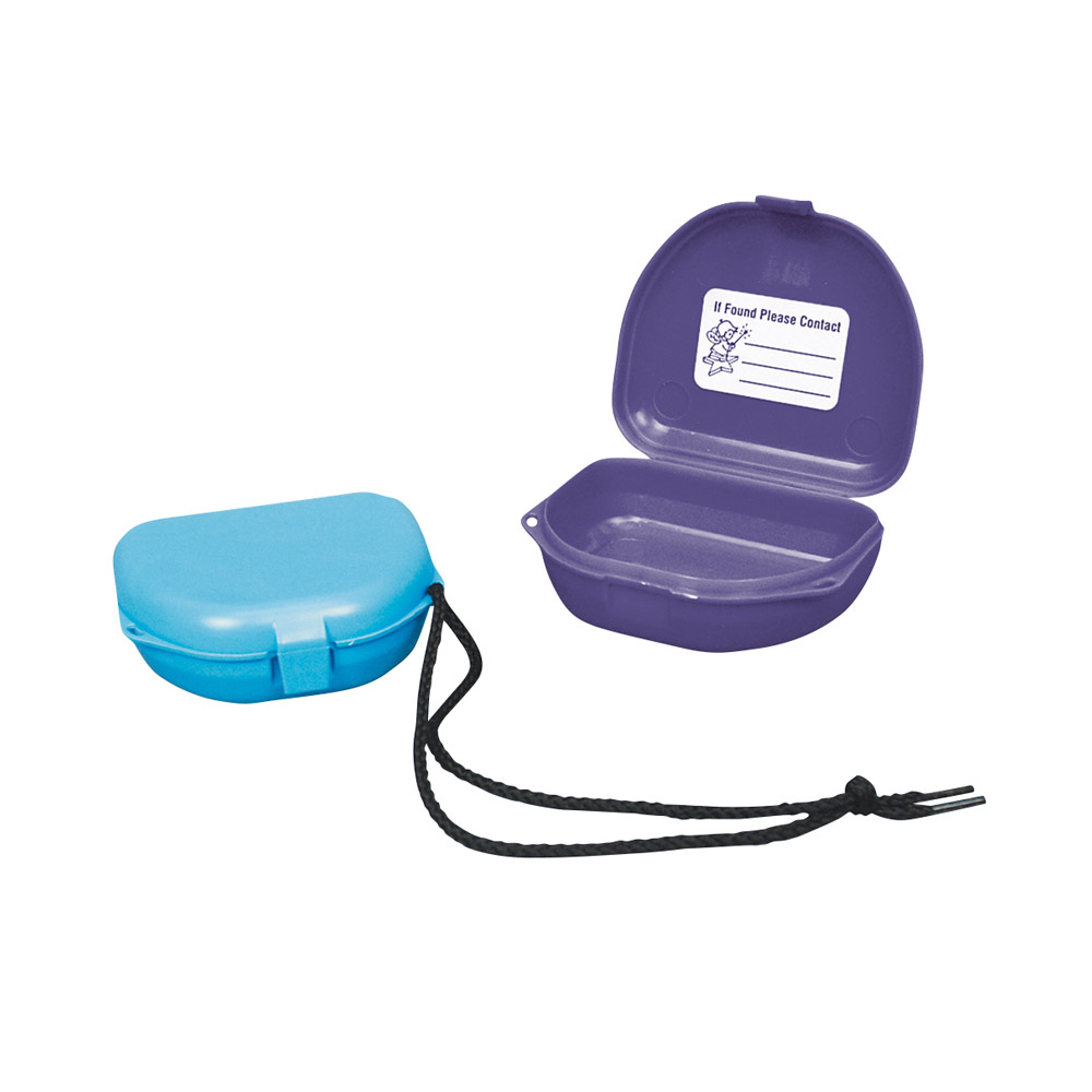 Spangenbox flach neon-blau, 12 Stück