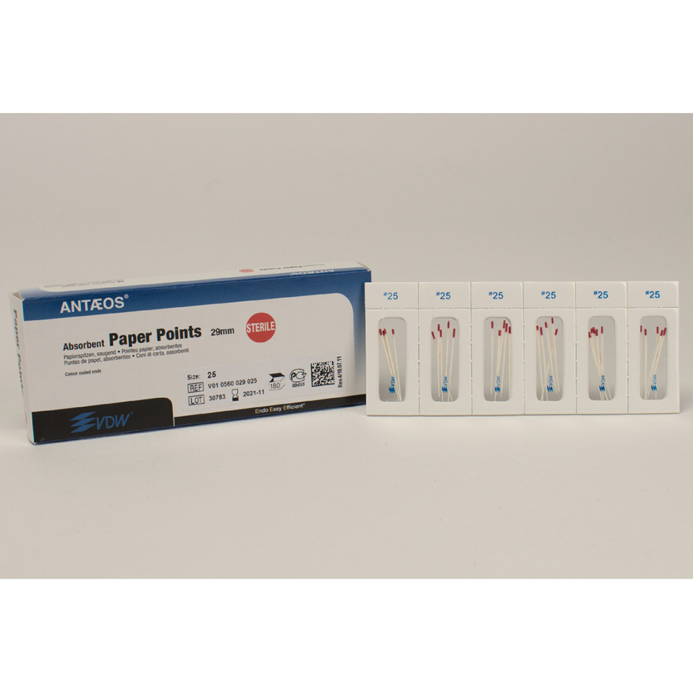 Papierspitzen Taper.02/25 steril, 180 Stück