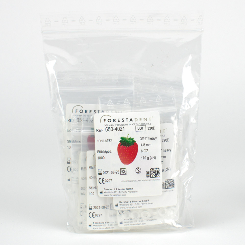 Non Latex Ringe erdbeer stark, 1000 Stück