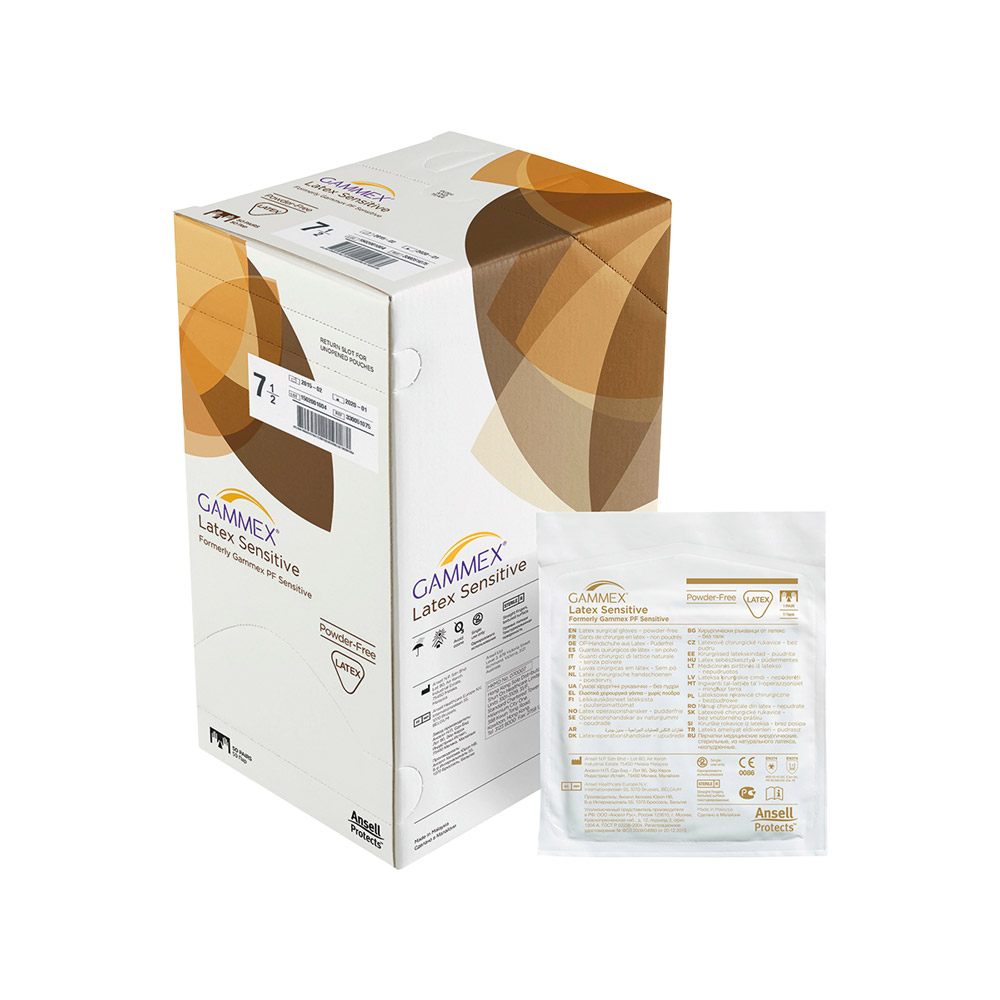 Gammex Latex Sensitiv Handschuhe steril puderfrei Gr. 7, 50 Paar