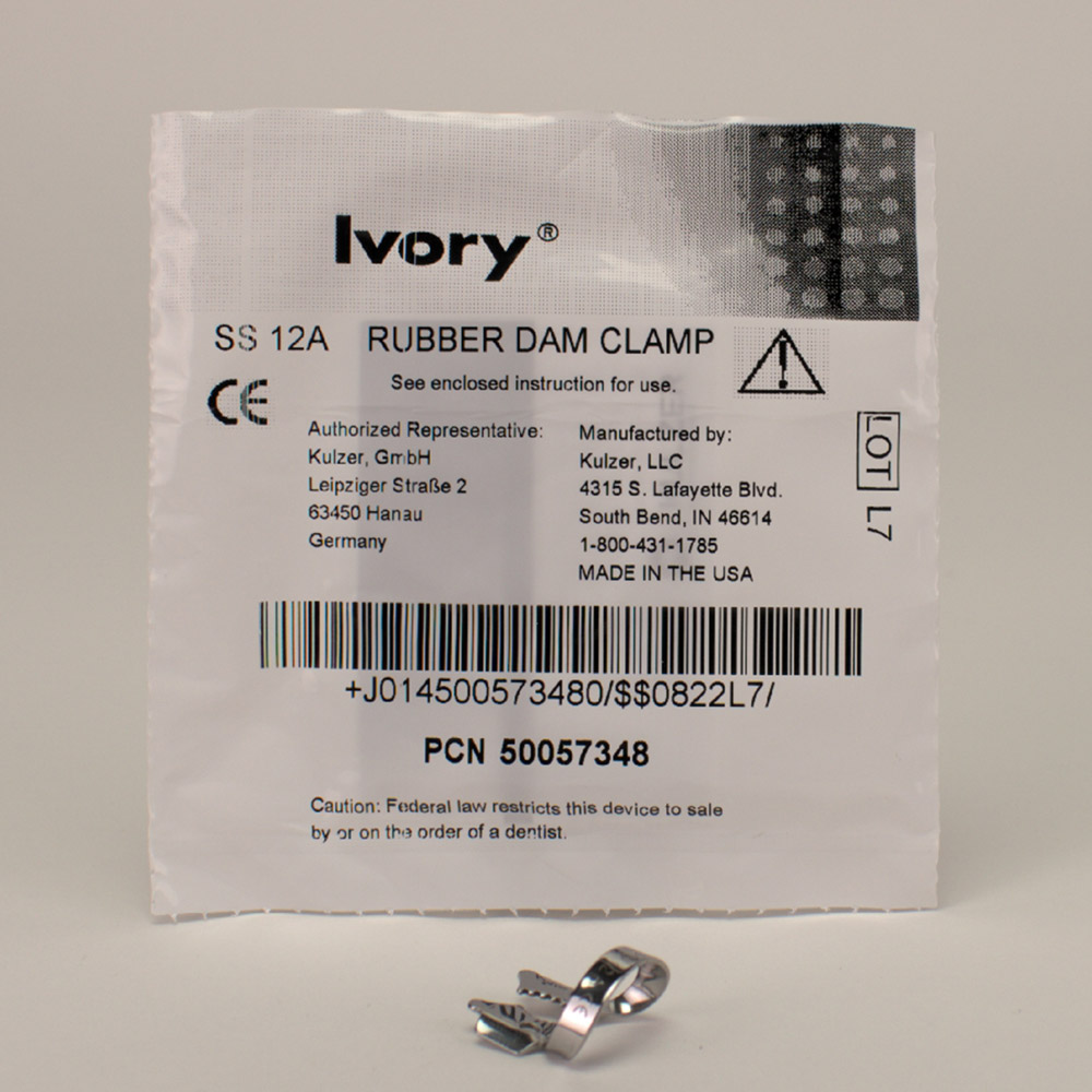 Kofferdam Klammer Ivory Nr. 12A, Stück